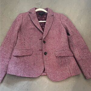 Talbots Pink Houndstooth Blazer size 2